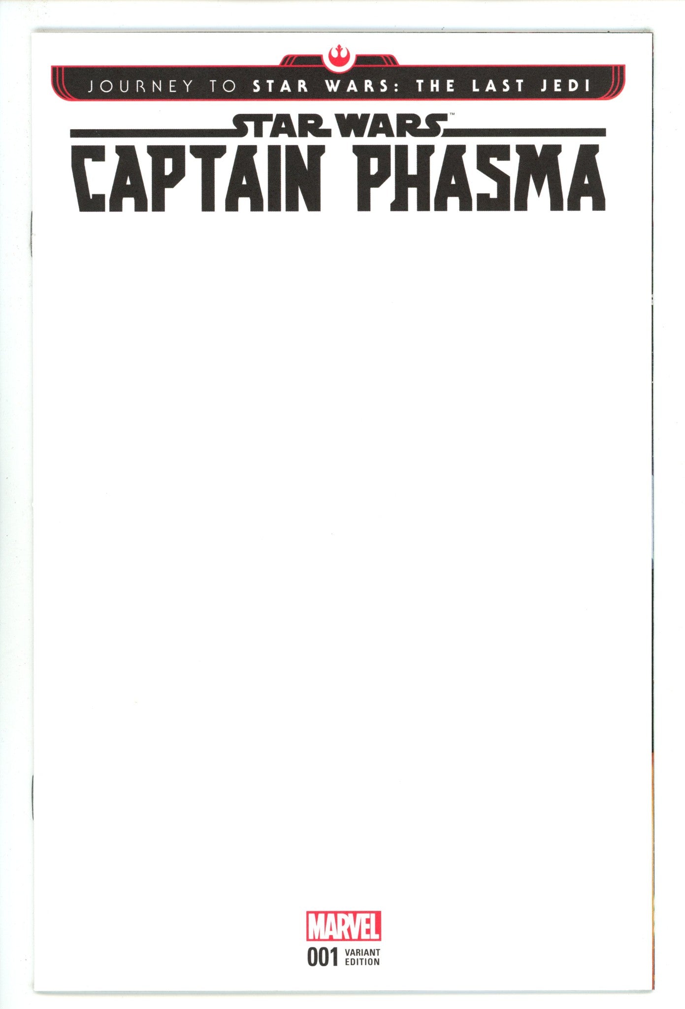 Journey to Star Wars: The Last Jedi - Captain Phasma 1 NM (9.4) (2017) Blank Variant 