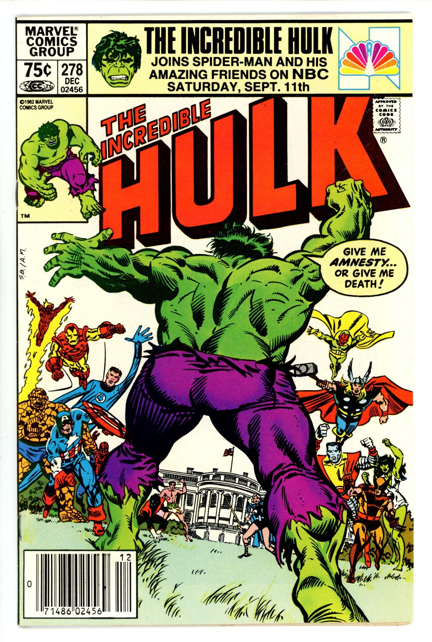 The Incredible Hulk Vol 1 278 Canadian Variant FN/VF (1982)