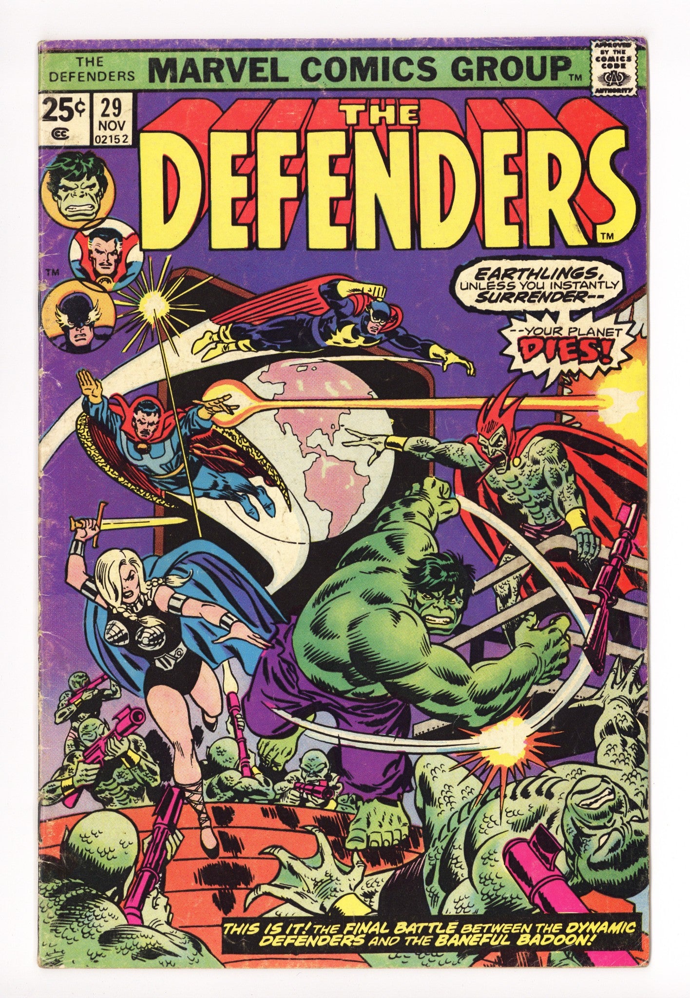The Defenders Vol 1 29 Very Low Grade (1975) 