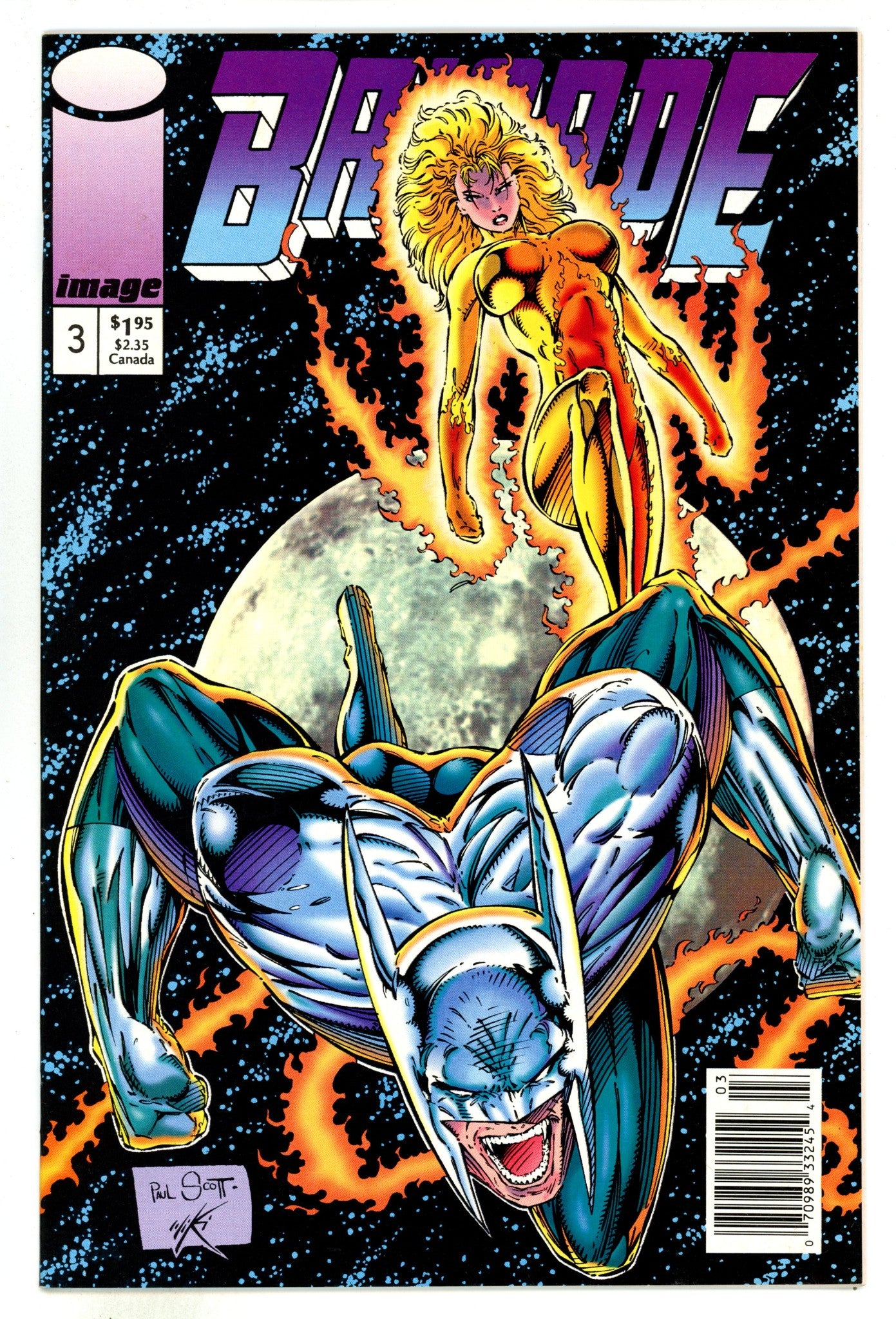 Brigade Vol 1 3 VF (8.0) (1993) Newsstand 