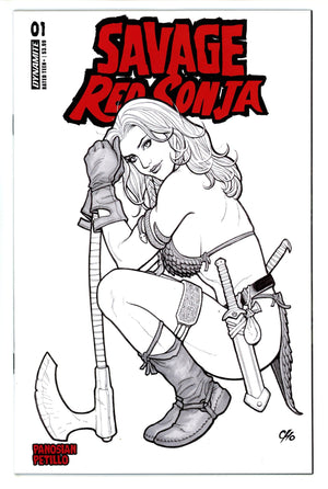 Savage Red Sonja 1 Cho Line Art Incentive Variant (2023)