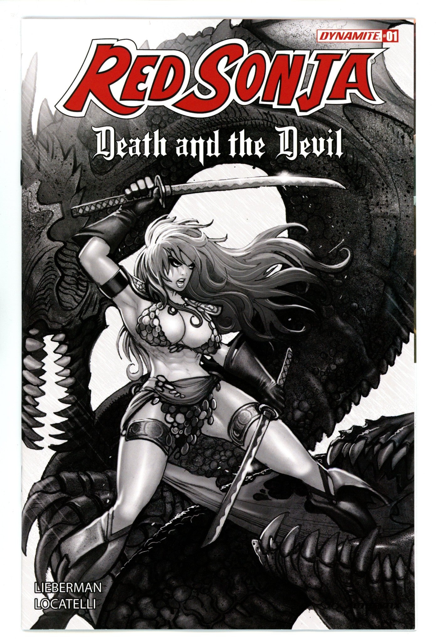 Red Sonja Death And The Devil 1 Norman B&W Incentive Variant (2024)