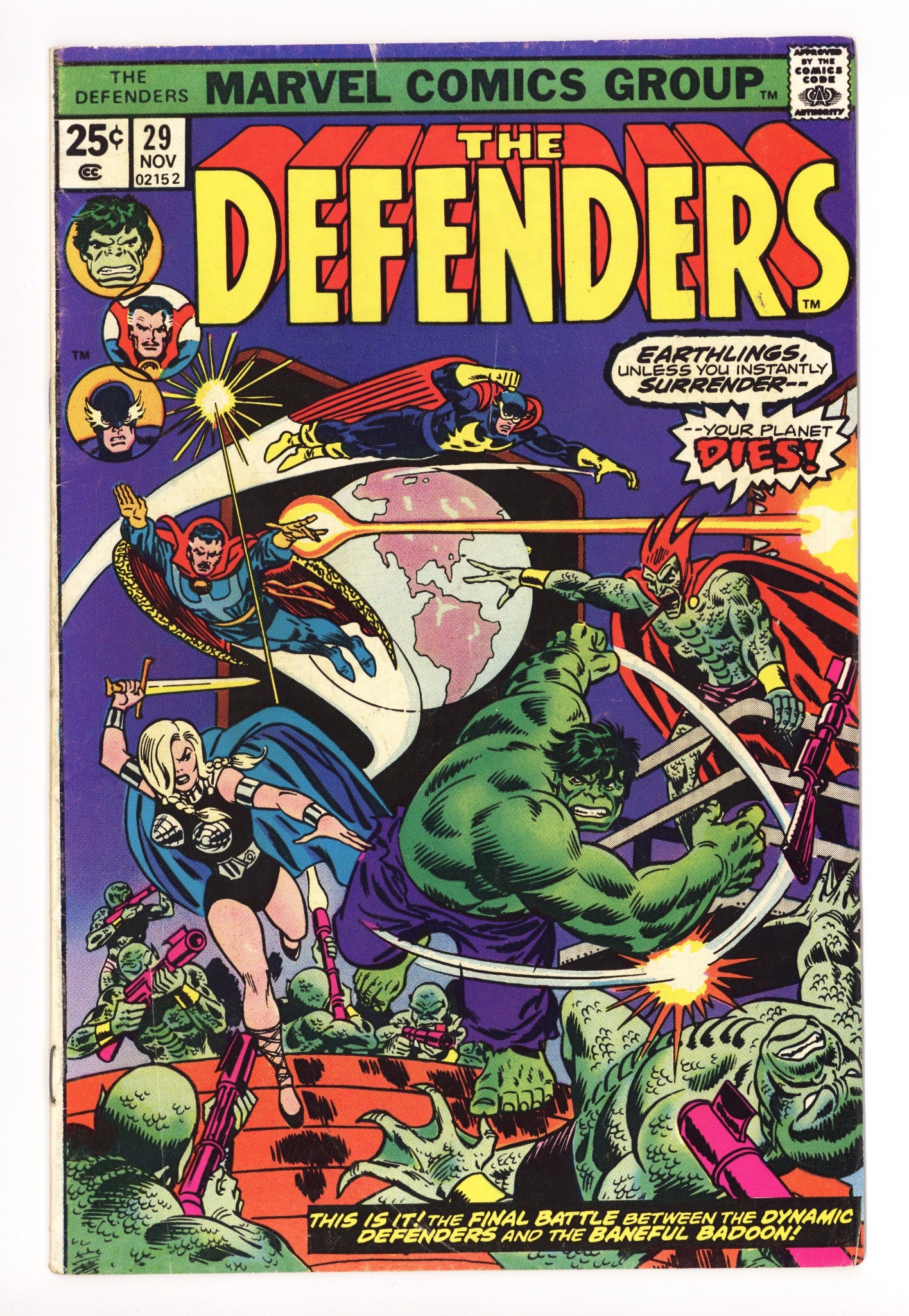 The Defenders Vol 1 29 Low Grade (1975) 