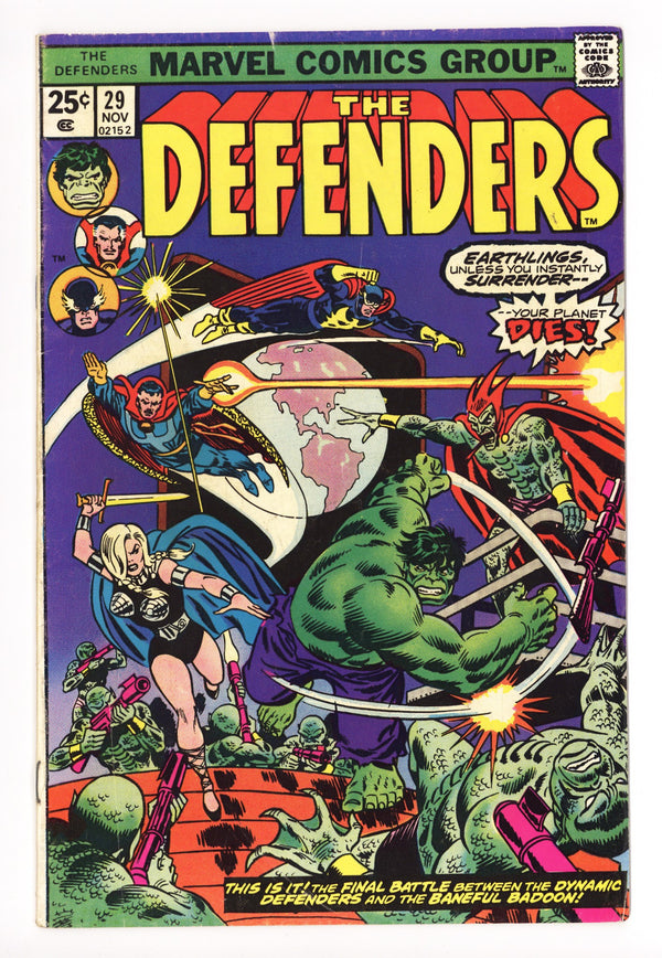 The Defenders Vol 1 29 Low Grade (1975)