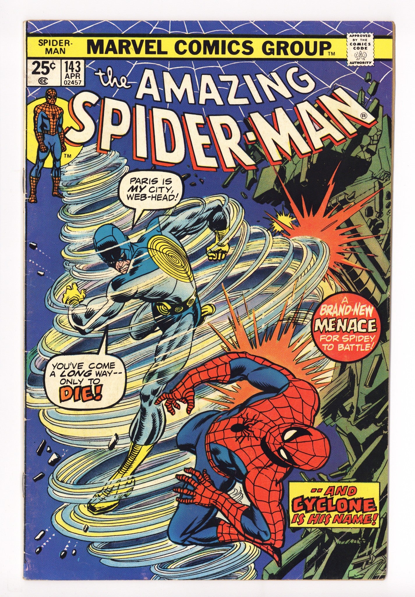 The Amazing Spider-Man Vol 1 143 VG+ (4.5) (1975) 