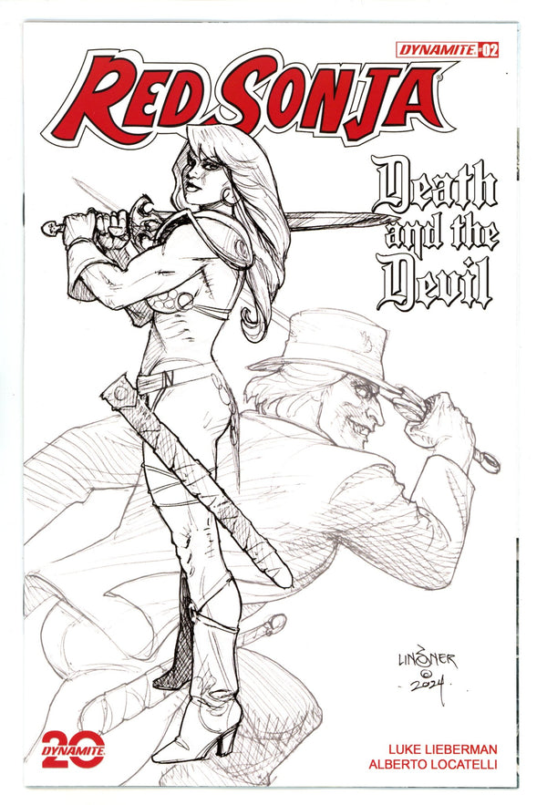 Red Sonja Death And The Devil 2 Linsner B&W Incentive Variant (2024)