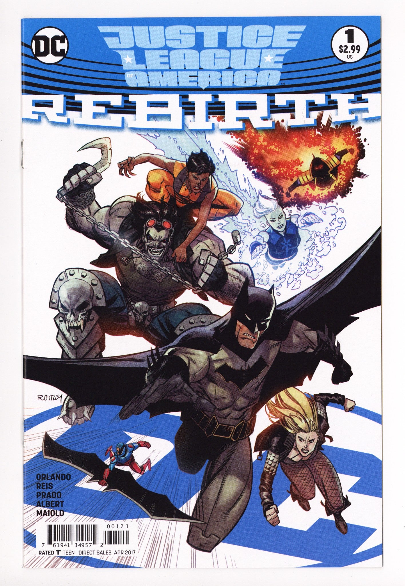 Justice League of America: Rebirth 1 High Grade (2017) Ottley Variant 