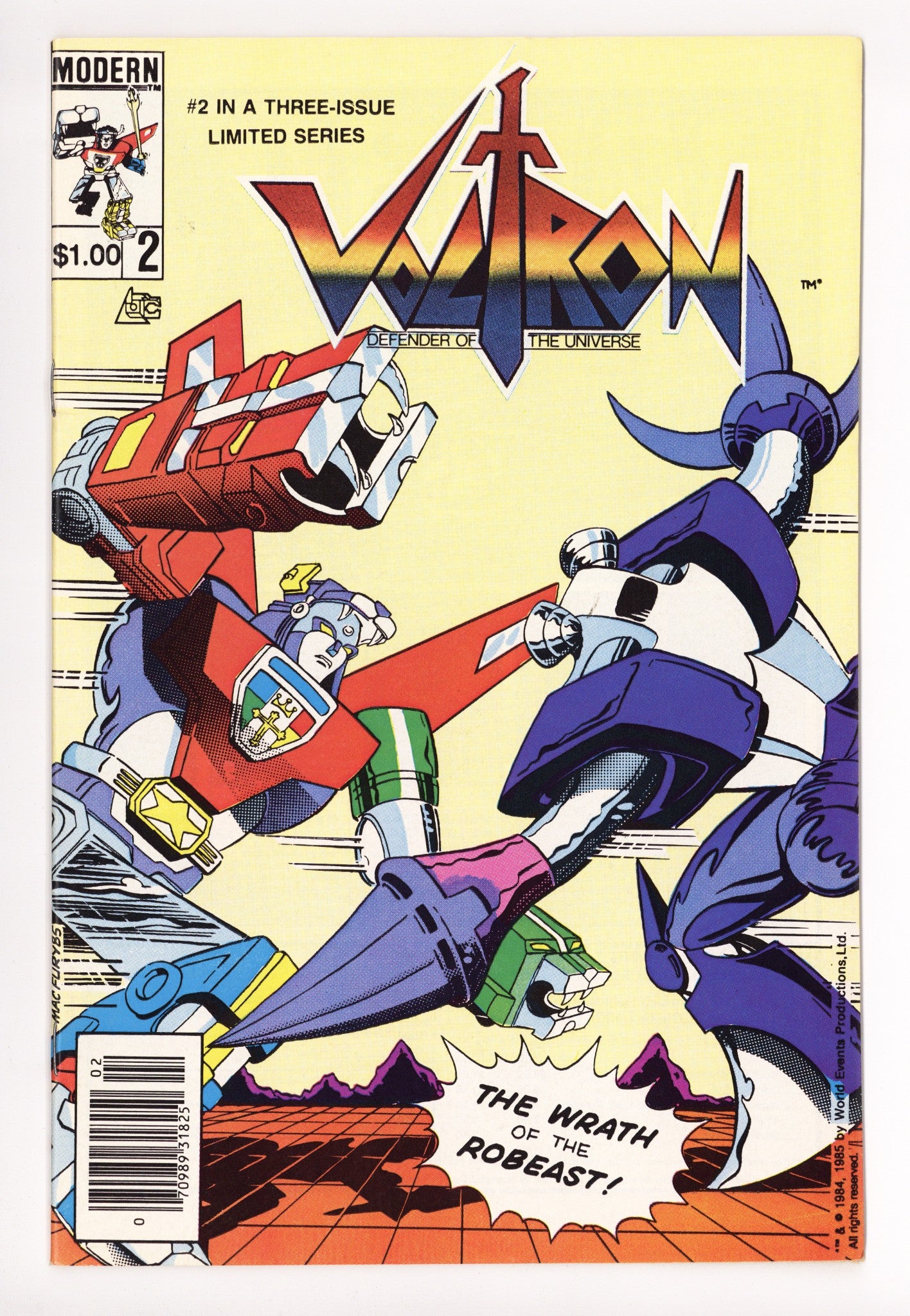 Voltron 2 VF+ (8.5) (1985) Canadian Price Variant 
