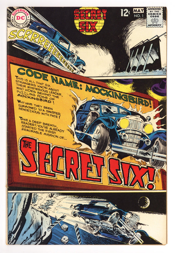 Secret Six Vol 1 1 FN/VF (7.0) Apparent, Manufactured W/O Bottom Staple (1968)