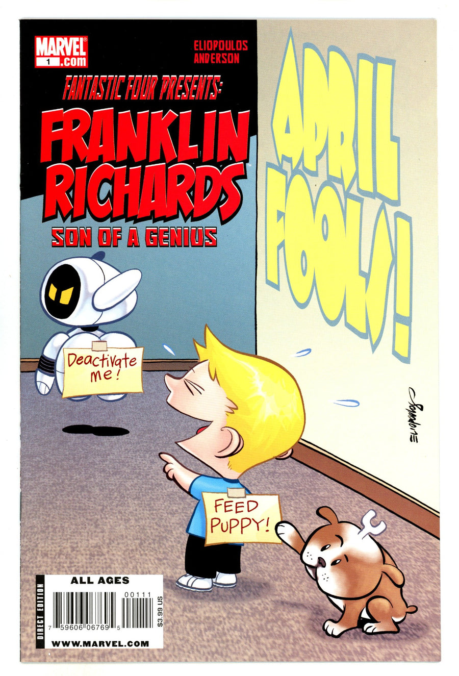 Franklin Richards: April Fools  1  NM- (9.2)  (2009)  