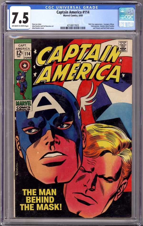Captain America Vol 1 114 CGC 7.5 (VF-) (1969)