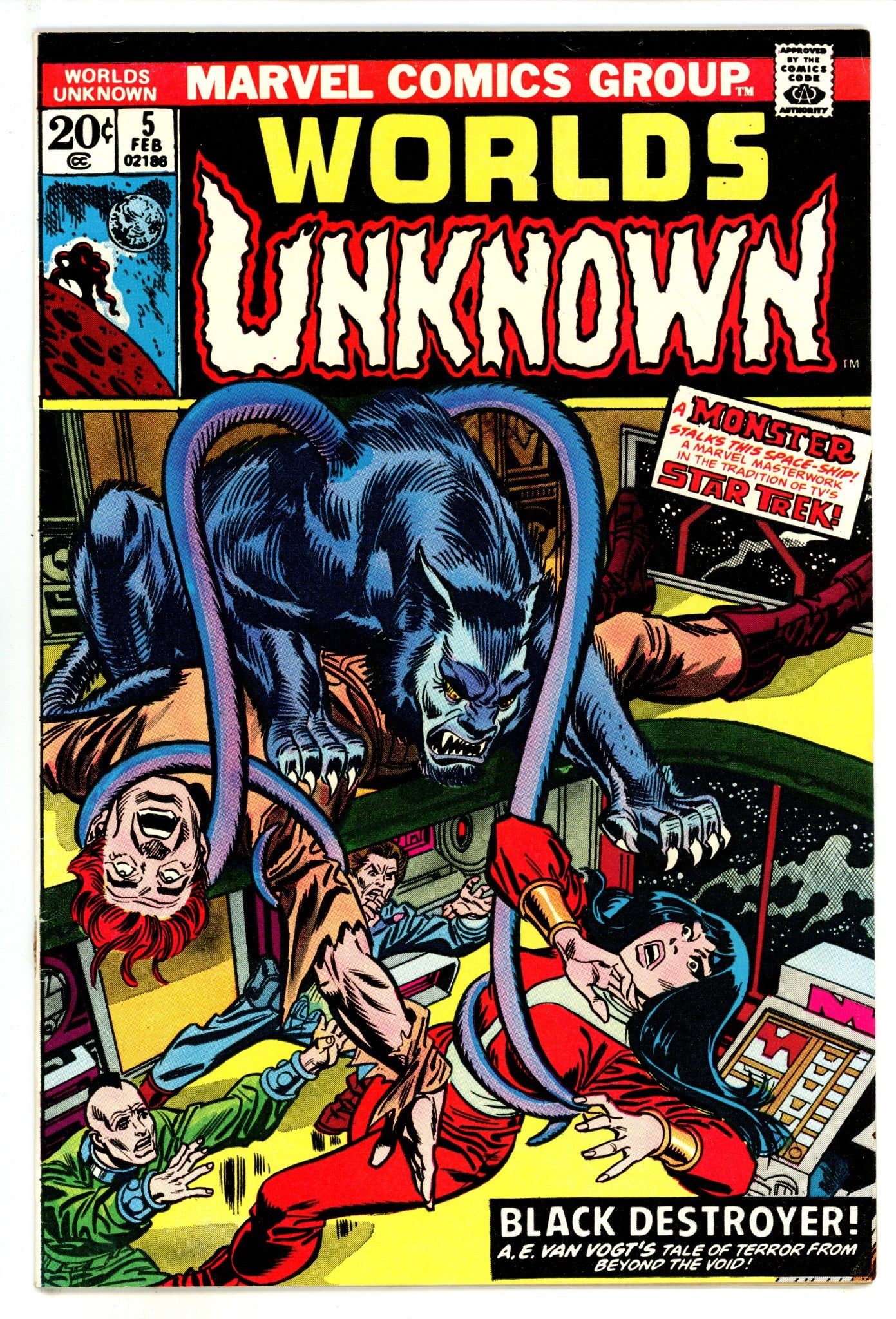 Worlds Unknown 5 FN/VF (7.0) (1974) 