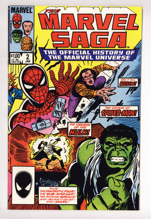 The Marvel Saga the Official History of the Marvel Universe 2 Mid Grade (1986)