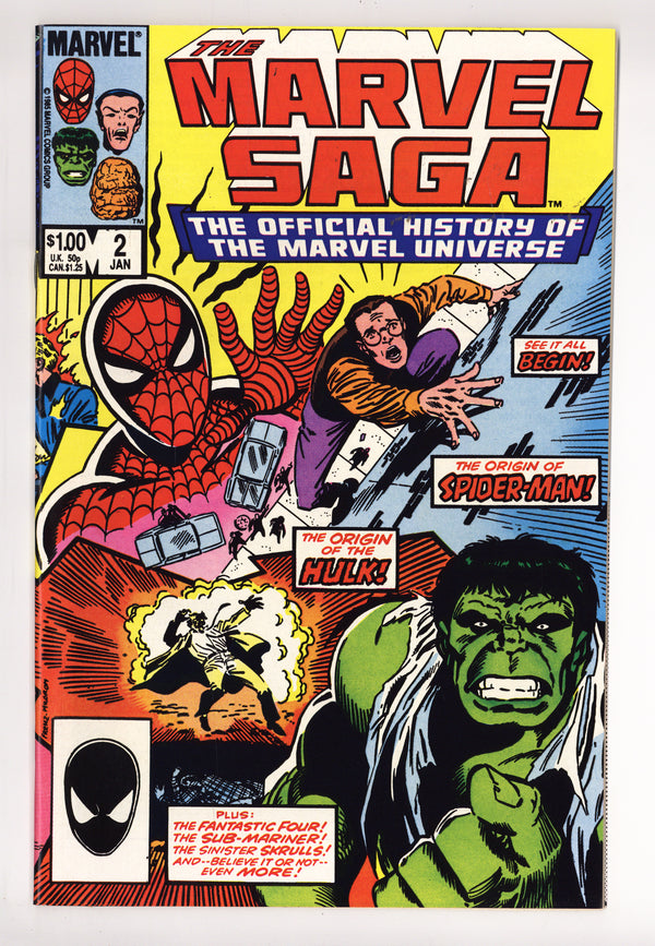 The Marvel Saga the Official History of the Marvel Universe 2 Mid Grade (1986)