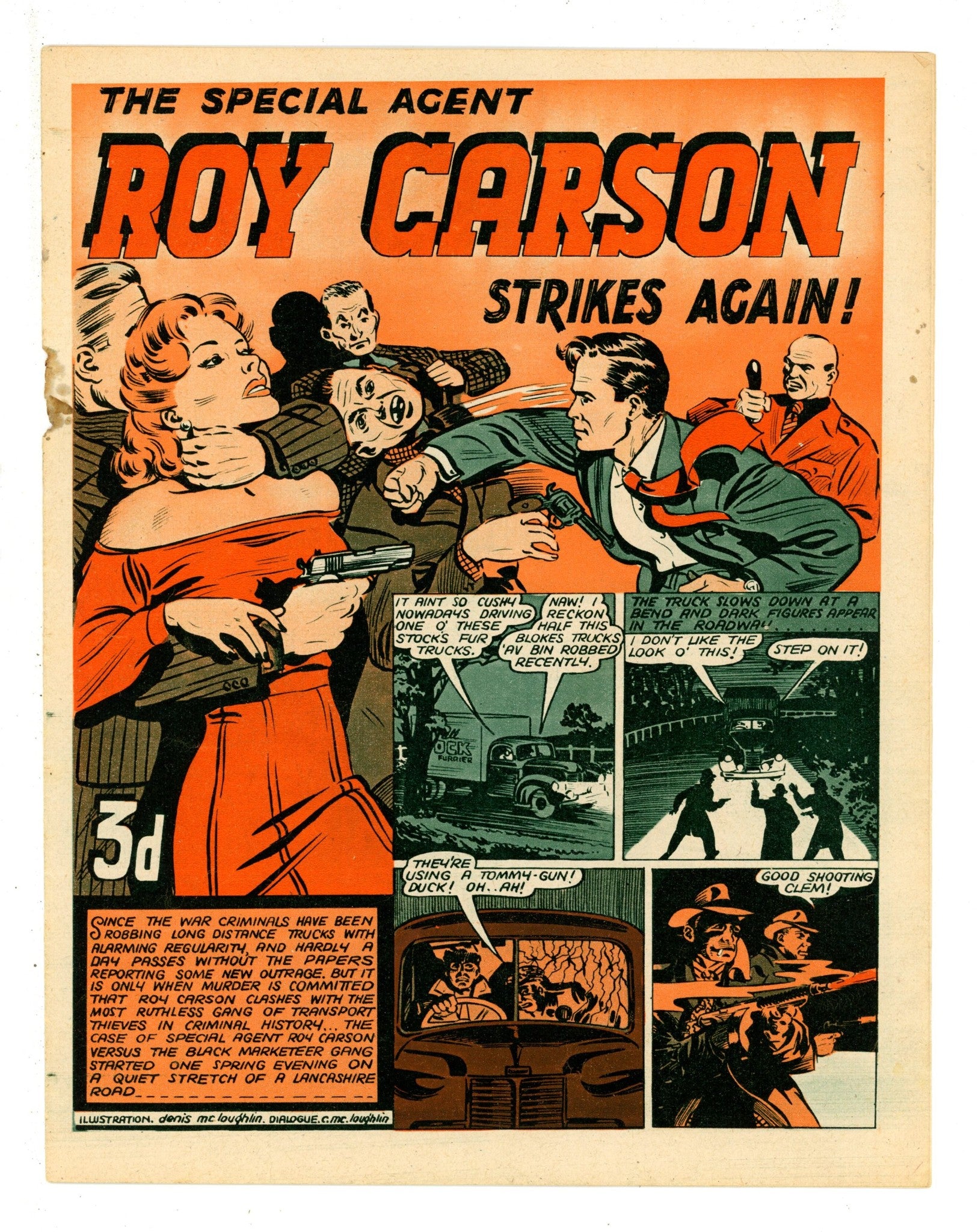 Roy Carson 5 VG+ (4.5) Apparent, Staple Missing (1948) 