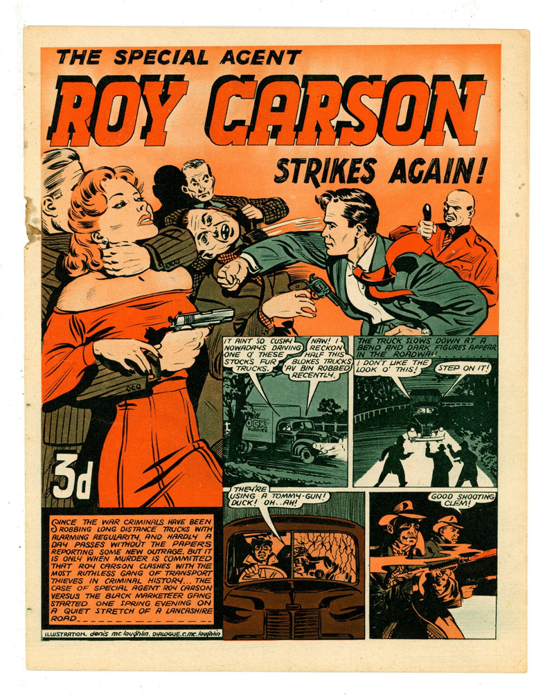 Roy Carson 5 VG+ (4.5) Apparent, Staple Missing (1948) 