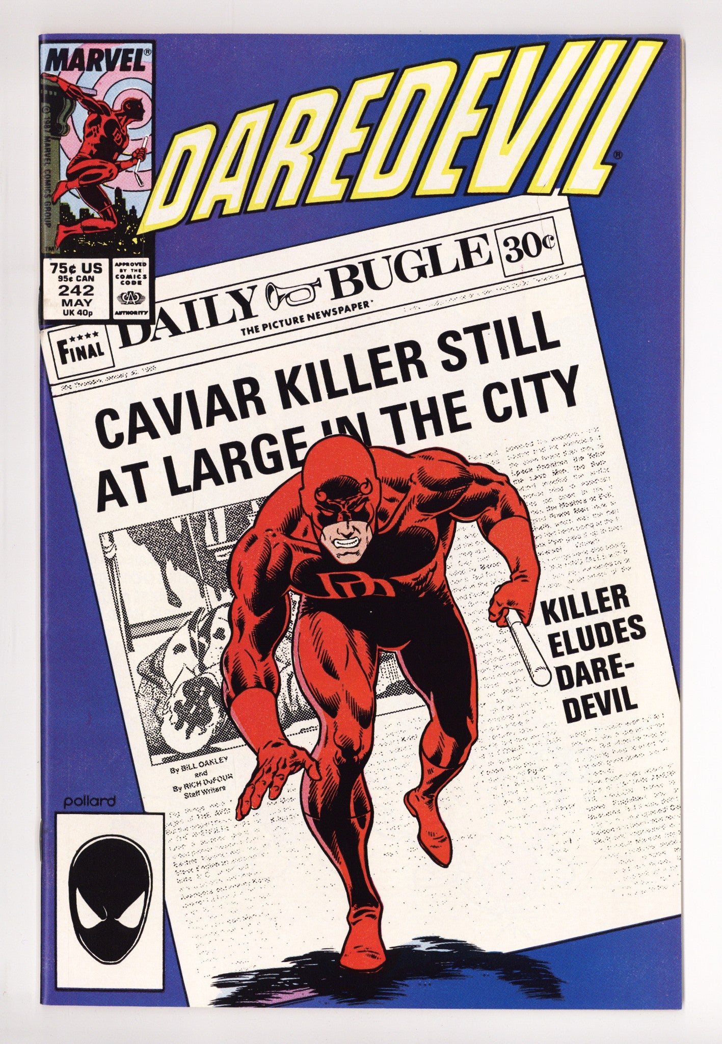 Daredevil Vol 1 242 High Grade (1987) 