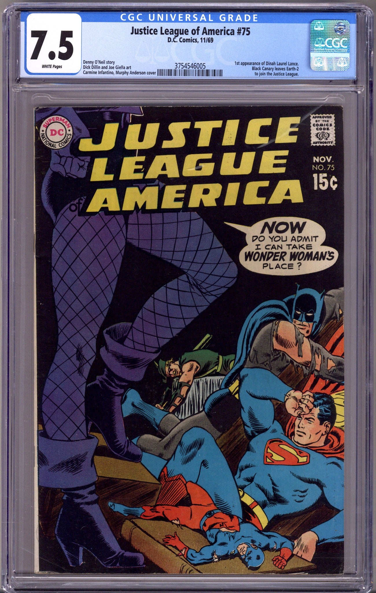 Justice League of America Vol 1 75 CGC 7.5 (VF-) (1969) 