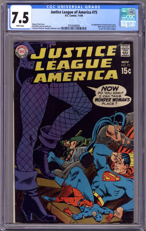 Justice League of America Vol 1 75 CGC 7.5 (VF-) (1969)