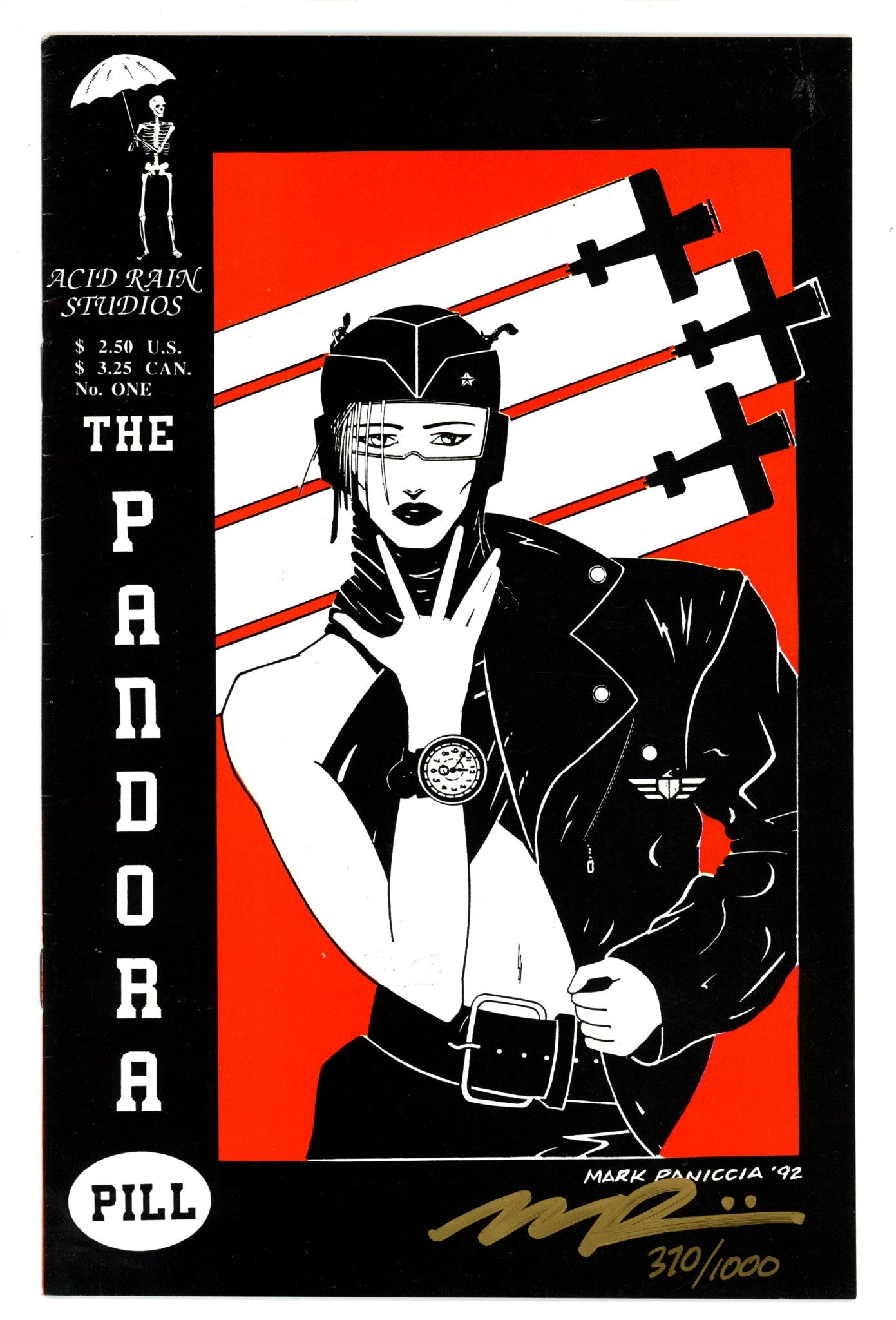 The Pandora Pill 1 Mid Grade (1992) Signed x1 Cover Mark Paniccia