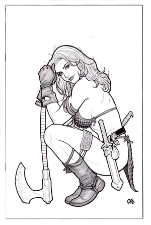 Savage Red Sonja 1 Cho Line Art Virgin Incentive Variant NM- (2023)
