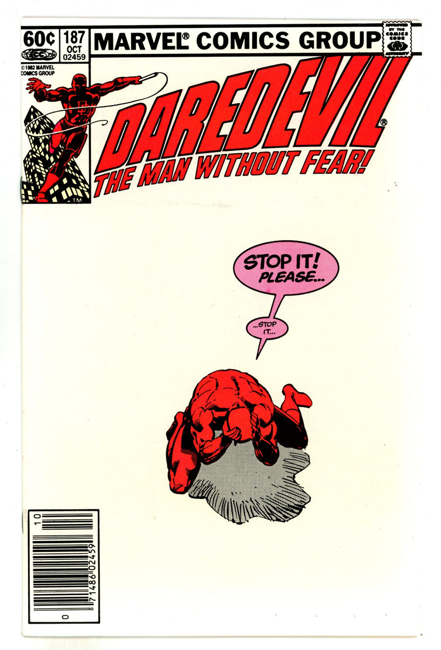 Daredevil Vol 1 187 VF+ (8.5) (1982) Newsstand 