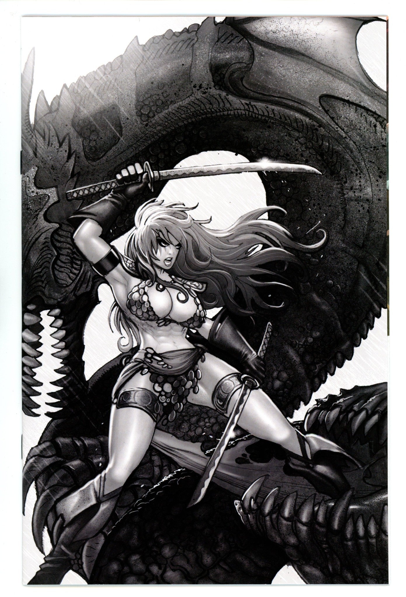 Red Sonja Death And The Devil 1 Norman B&W Virgin Incentive Variant (2024)