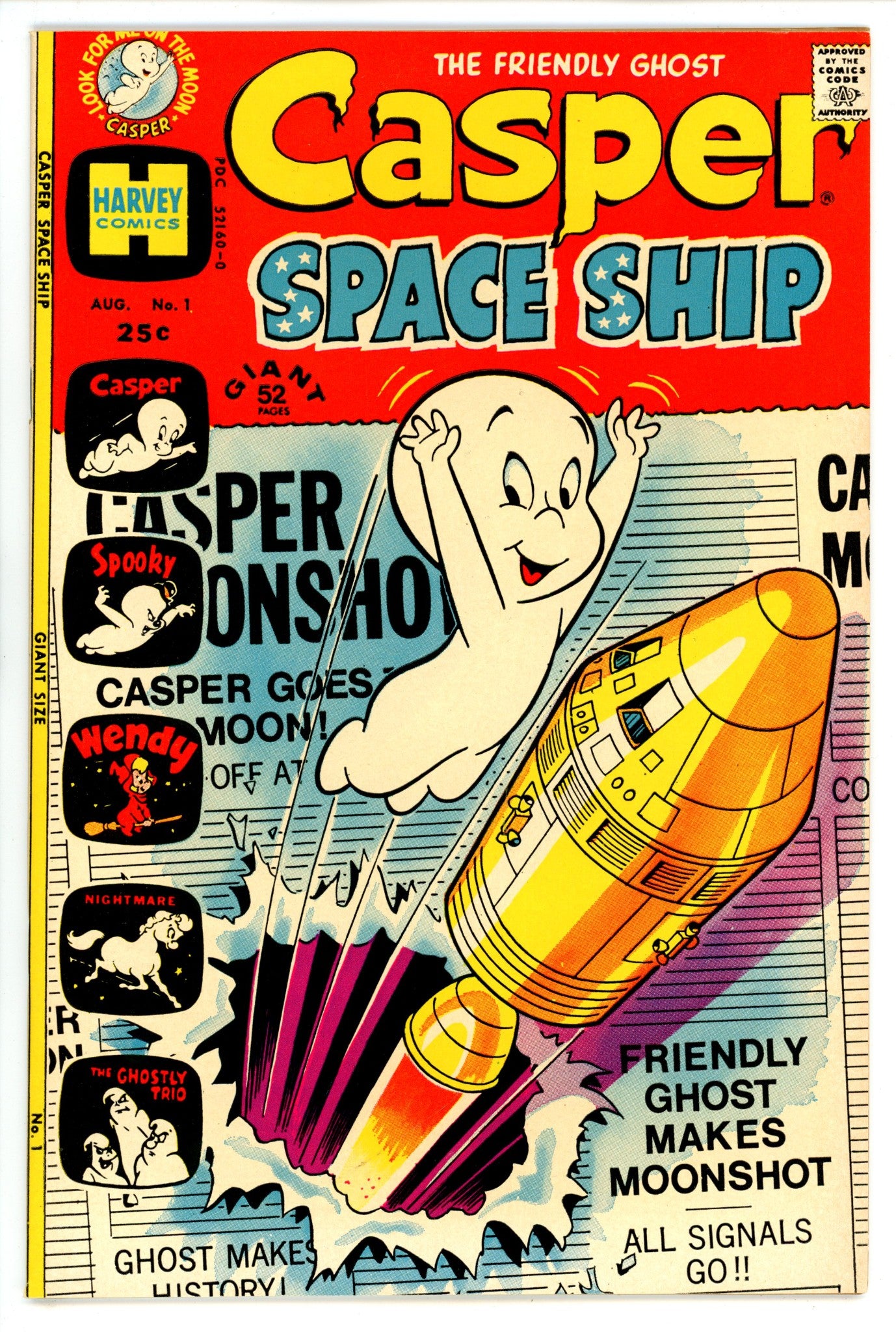 Casper Space Ship 1 VF+ (8.5) (1972) 