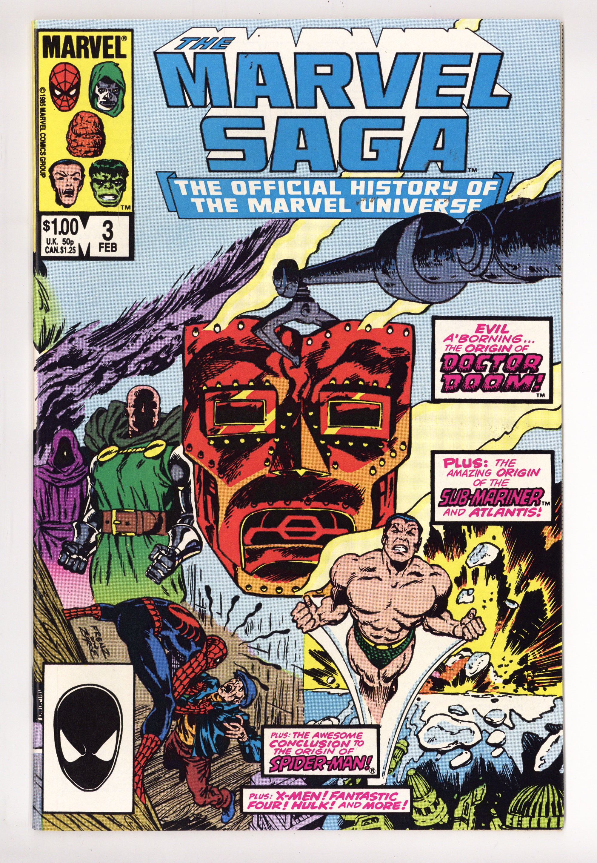 The Marvel Saga the Official History of the Marvel Universe 3 Mid Grade (1986) 