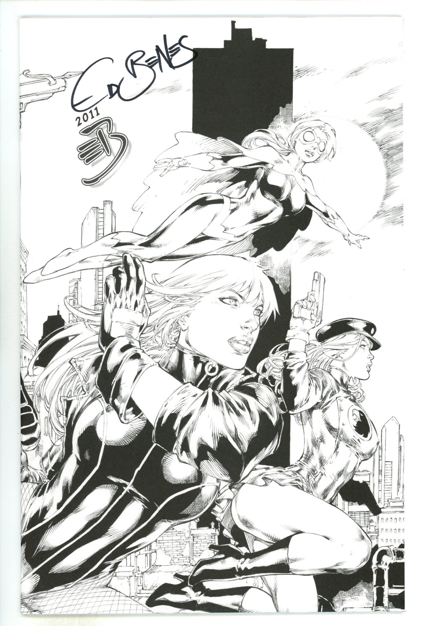 Ed Benes Sketchbook [nn] NM- (9.2) (2011) Signed x1 Cover Ed Benes 