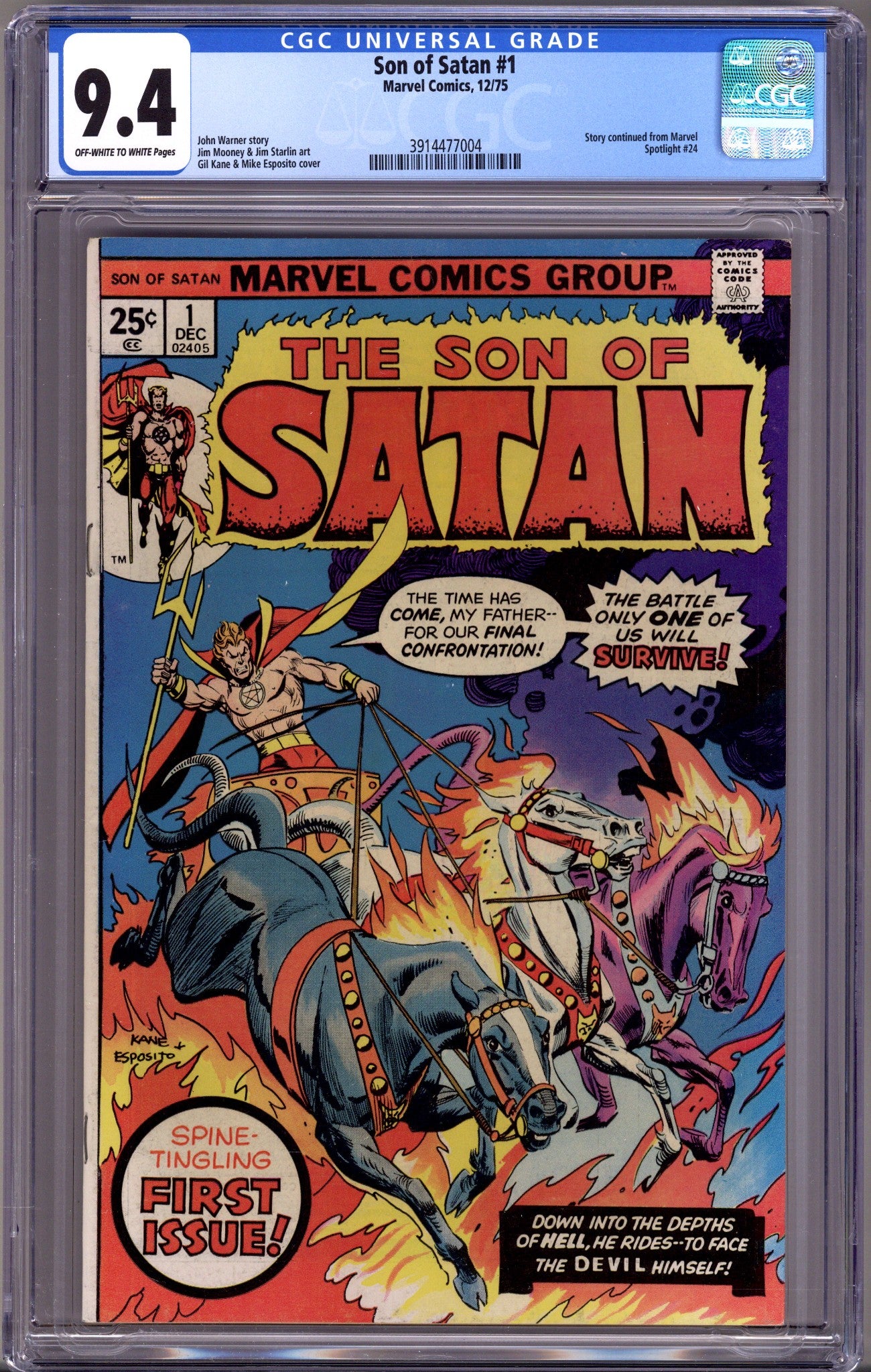 Son of Satan 1 CGC 9.4 (NM) (1975) 