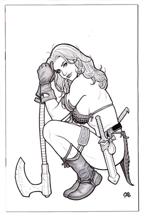 Savage Red Sonja 1 Cho Line Art Virgin Incentive Variant NM (2023)