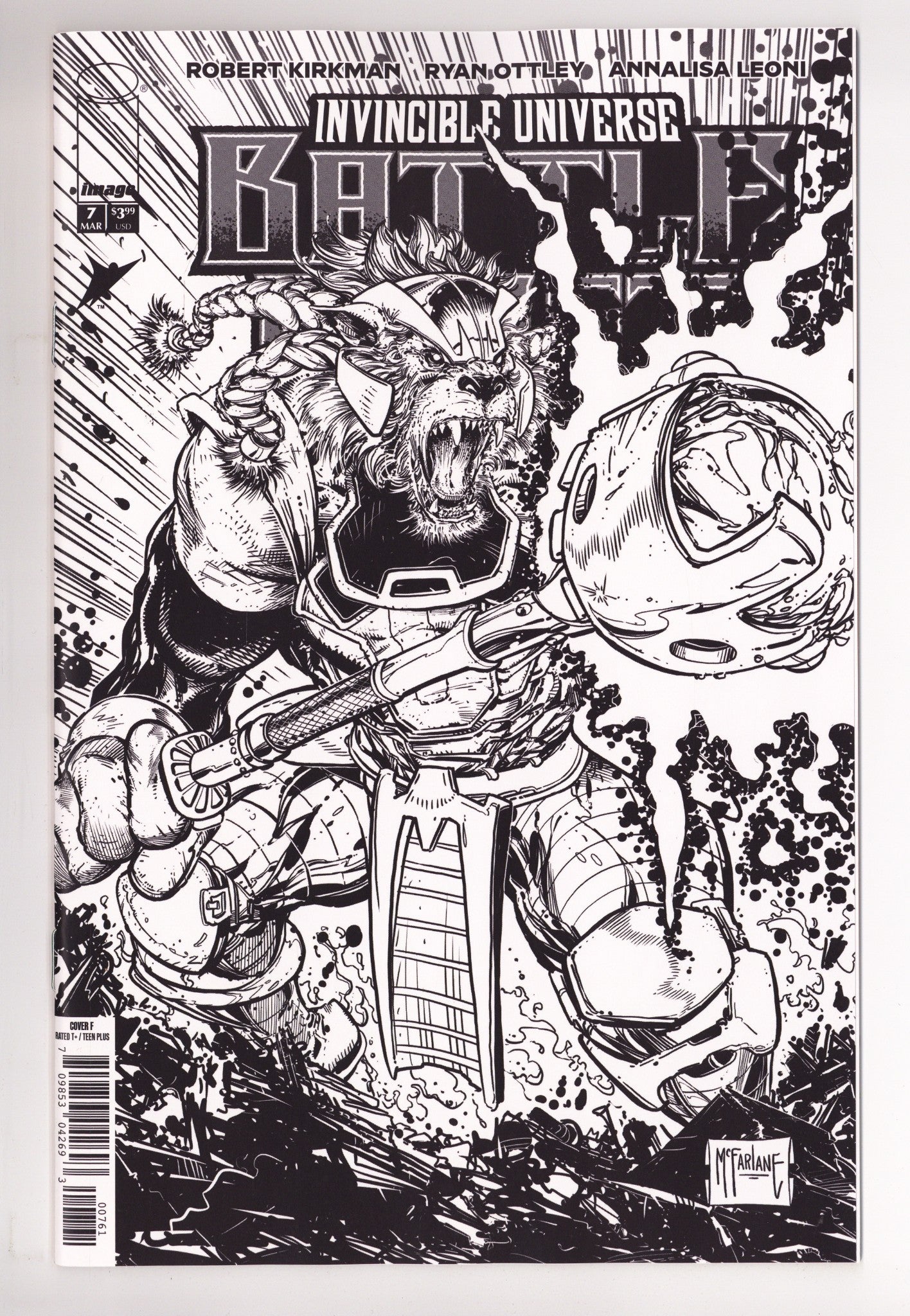 Invincible Universe Battle Beast 7 Mcfarlane B&W Incentive NM (2026)
