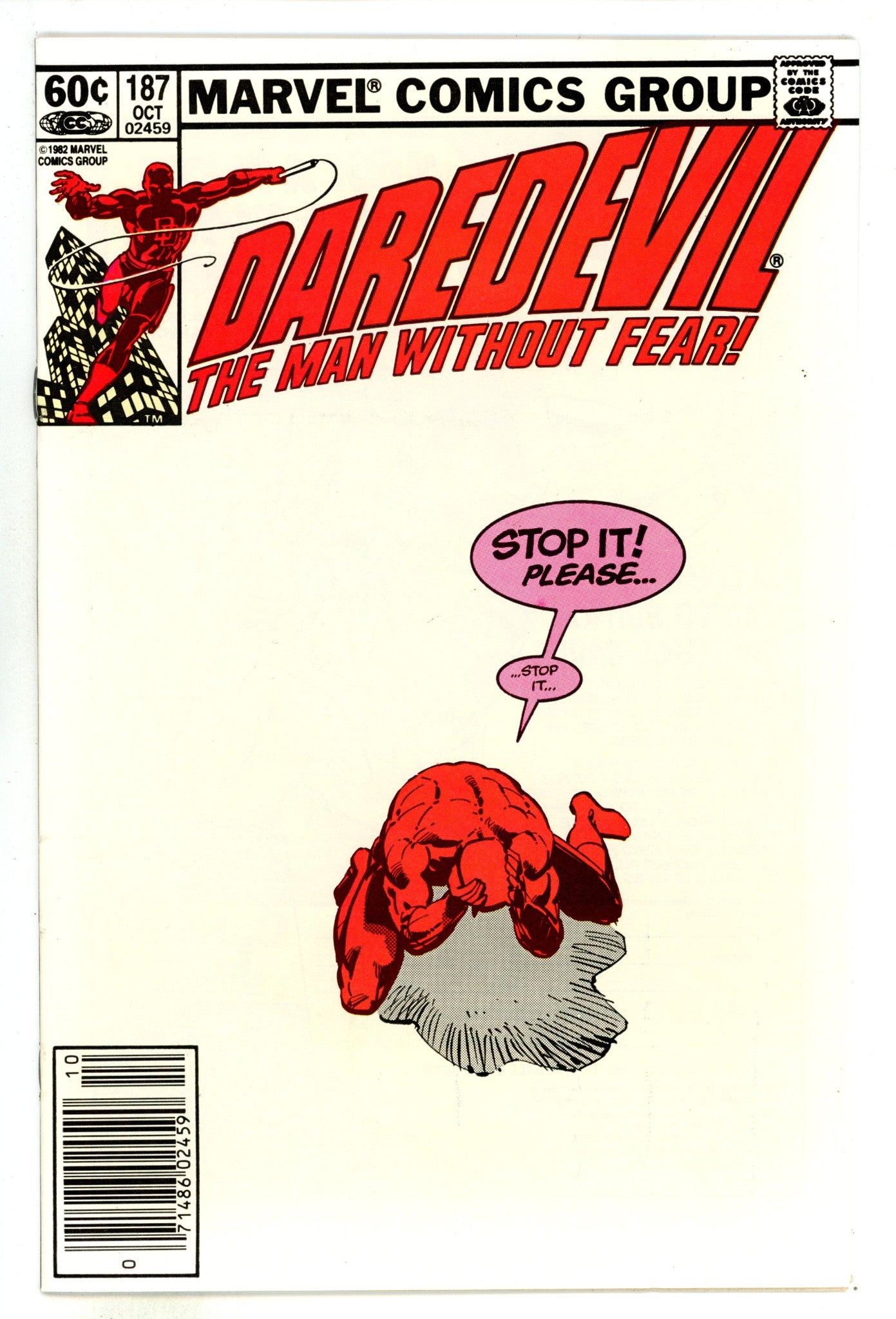 Daredevil Vol 1 187 VF/NM (9.0) (1982) Newsstand 