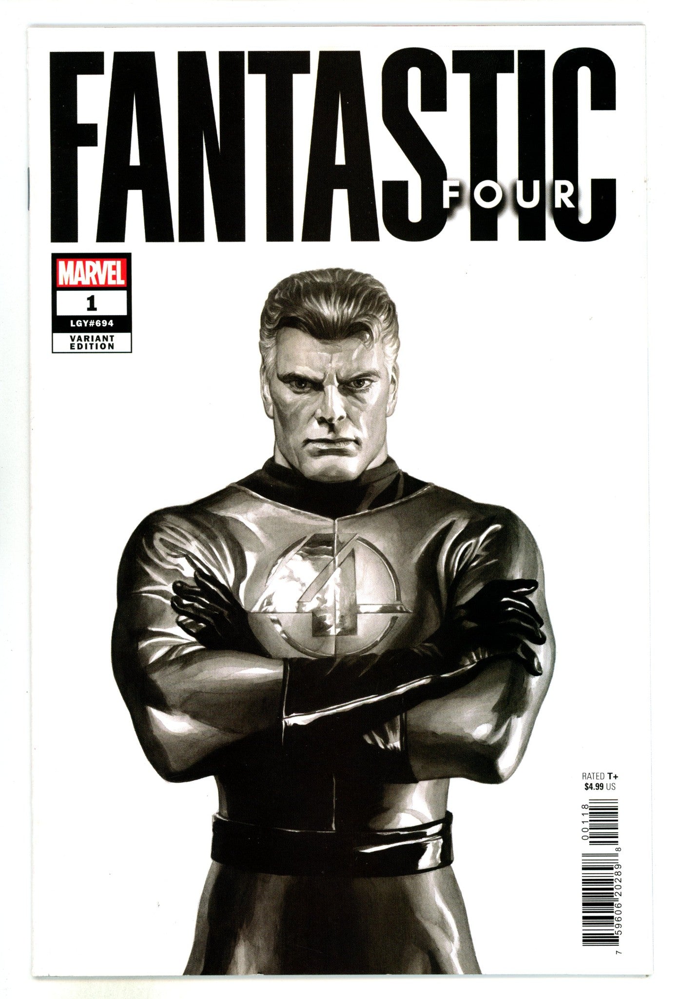 Fantastic Four Vol 7 1 (694)  Mid Grade  (2023) Ross B&W  Variant  