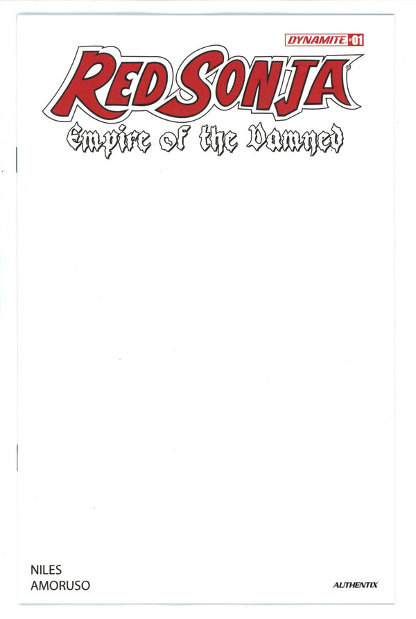 Red Sonja Empire Damned 1 Blank Variant (2024)