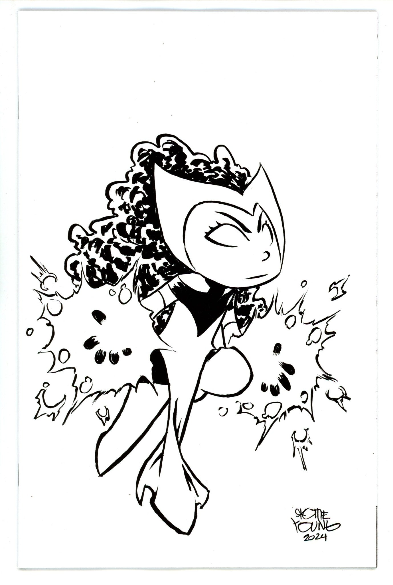 Scarlet Witch Vol 4 1 Young Virgin B&W Incentive Variant NM- (2024)