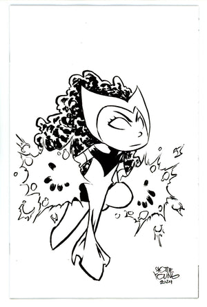 Scarlet Witch Vol 4 1 Young Virgin B&W Incentive Variant NM- (2024)