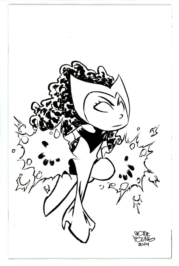 Scarlet Witch Vol 4 1 Young Virgin B&W Incentive Variant NM- (2024)