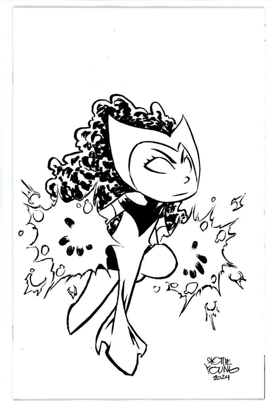 Scarlet Witch Vol 4 1 Young Virgin B&W Incentive Variant NM- (2024)