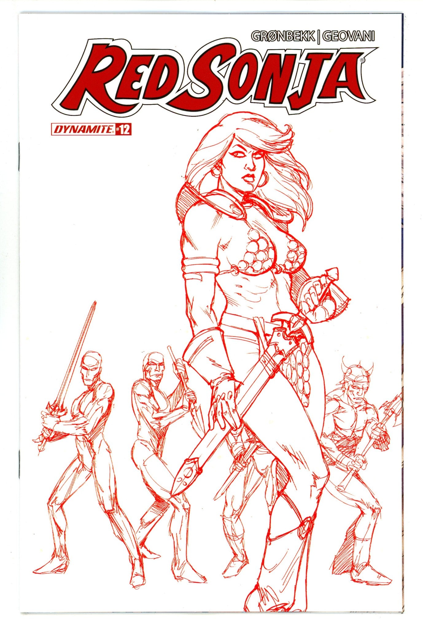 Red Sonja Vol 7 12 Linsner Red Line Art Incentive Variant (2024)