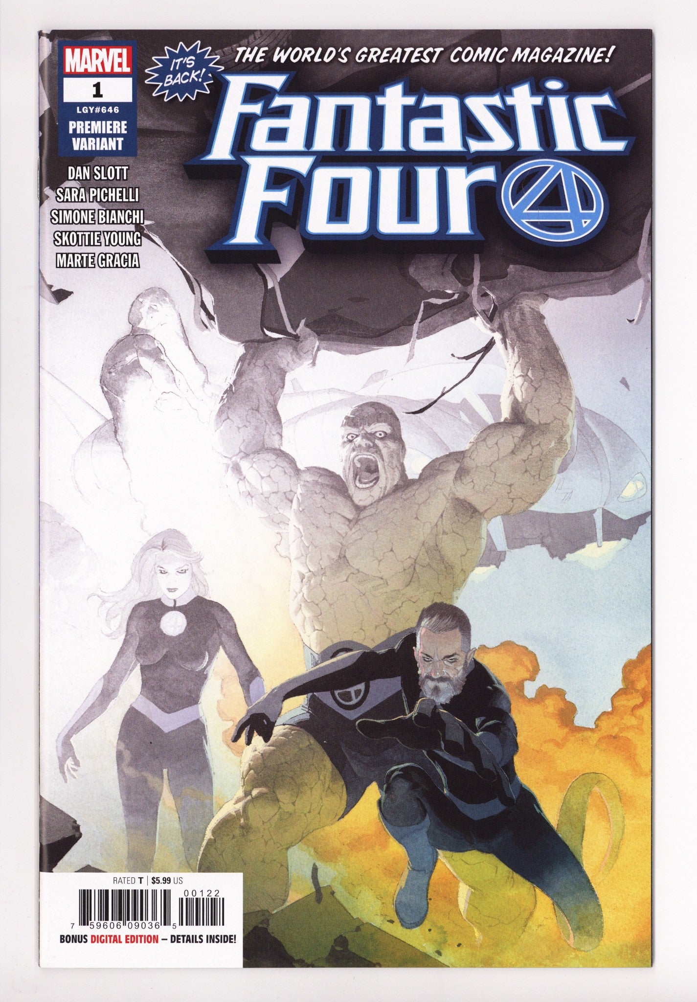 Fantastic Four Vol 6 1 NM- (9.2) (2018) Ribic Variant 