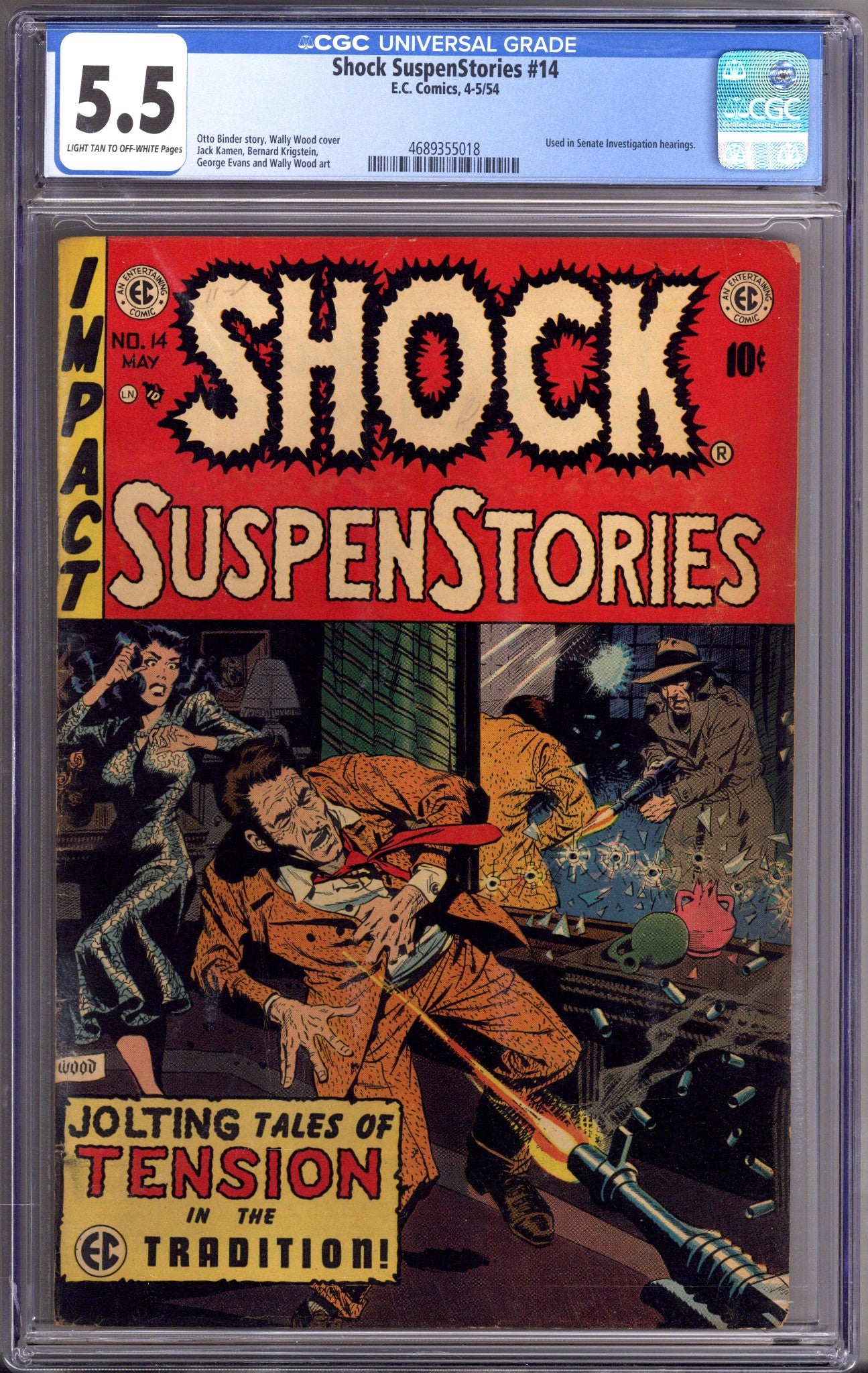 Shock SuspenStories Vol 1 14 CGC 5.5 (FN-) (1954) 