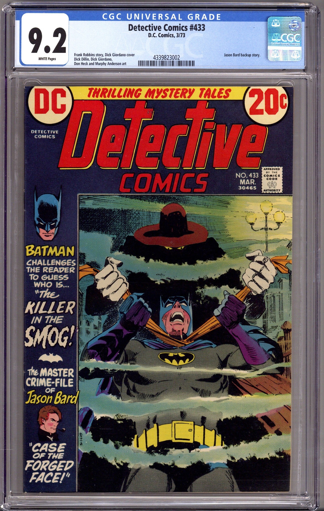 Detective Comics Vol 1 433 CGC 9.2 (NM-) (1973) 