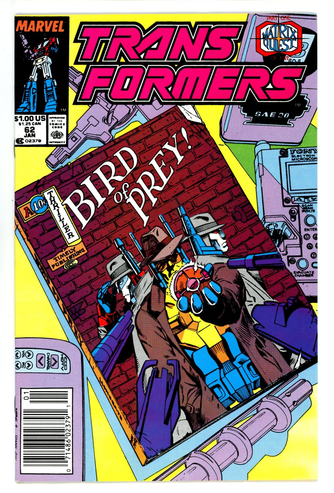 The Transformers 62 FN/VF (7.0) (1990) Newsstand 