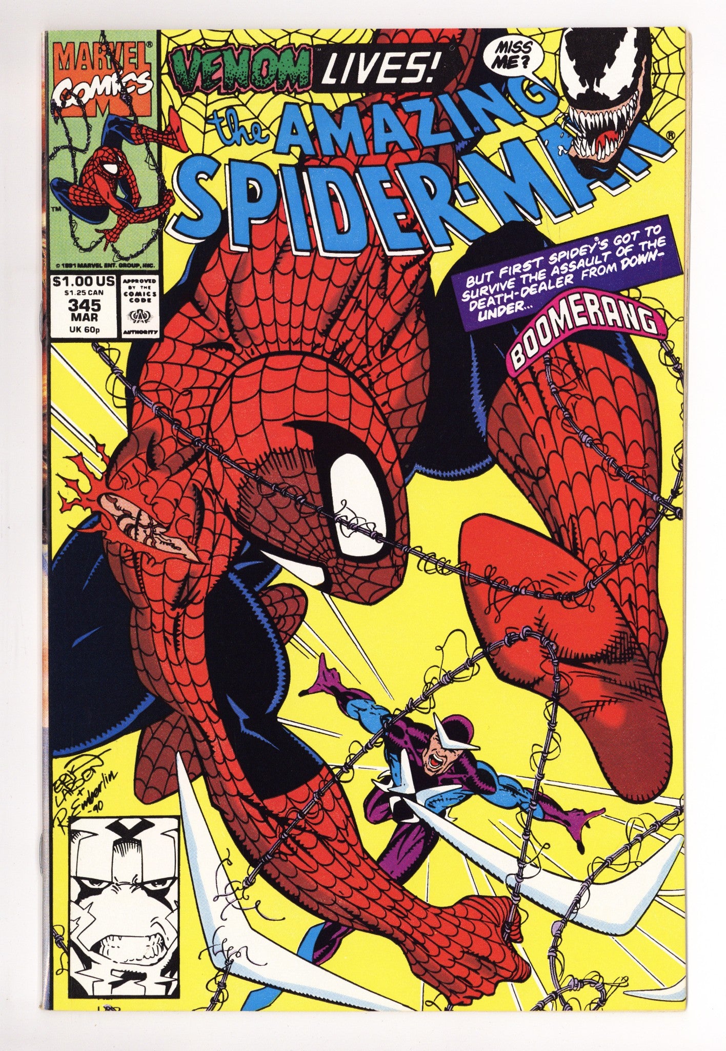 The Amazing Spider-Man Vol 1 345 VF/NM (9.0) (1991) 