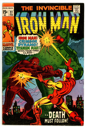 Iron Man Vol 1 22 FN+ (6.5) (1970) 