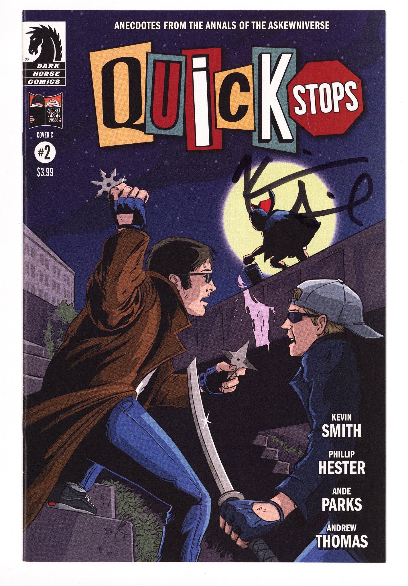 Quick Stops 2 High Grade (2022) Quigley Signed x1 Cover Kevin Smith 