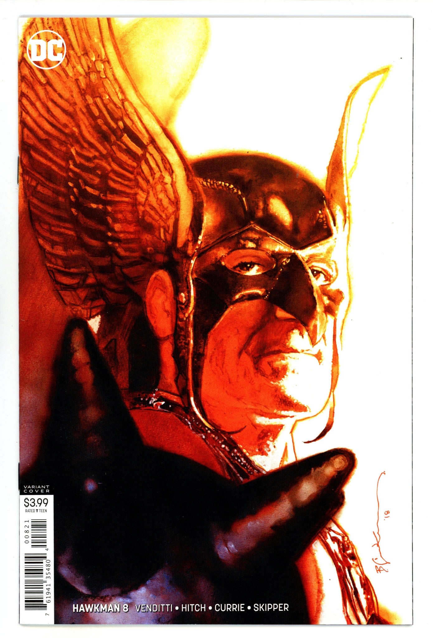 Hawkman Vol 5 8 High Grade (2019) Sienkiewicz Variant 