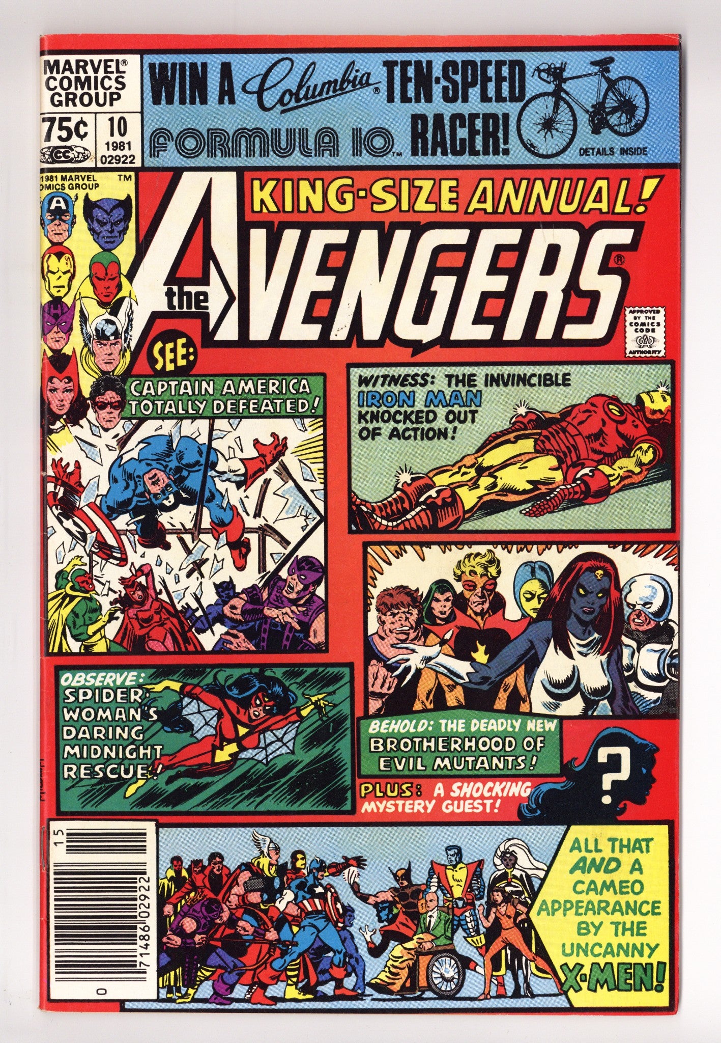 The Avengers Annual Vol 1 10 FN+ (6.5) (1981) Newsstand 